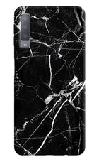 Black Marble Pattern Samsung A7 Hard Case Back Cover by Casekaro