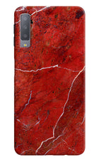 Red Marble Design Samsung A7 Hard Case Back Cover by Casekaro