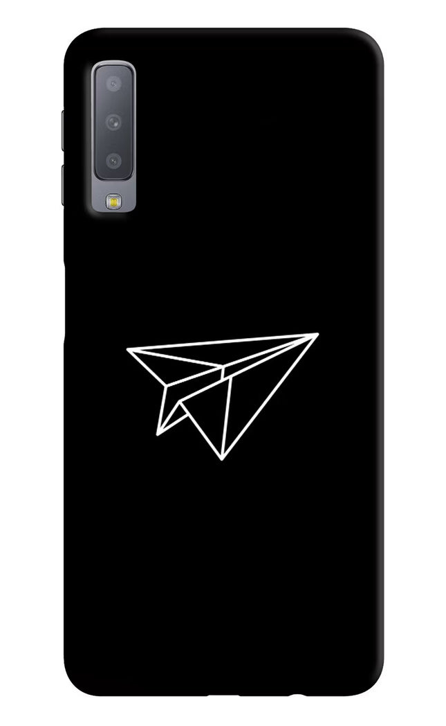 Paper Plane White Samsung A7 Hard Case Back Cover by Casekaro
