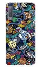 Space Abstract Samsung A7 Hard Case Back Cover by Casekaro