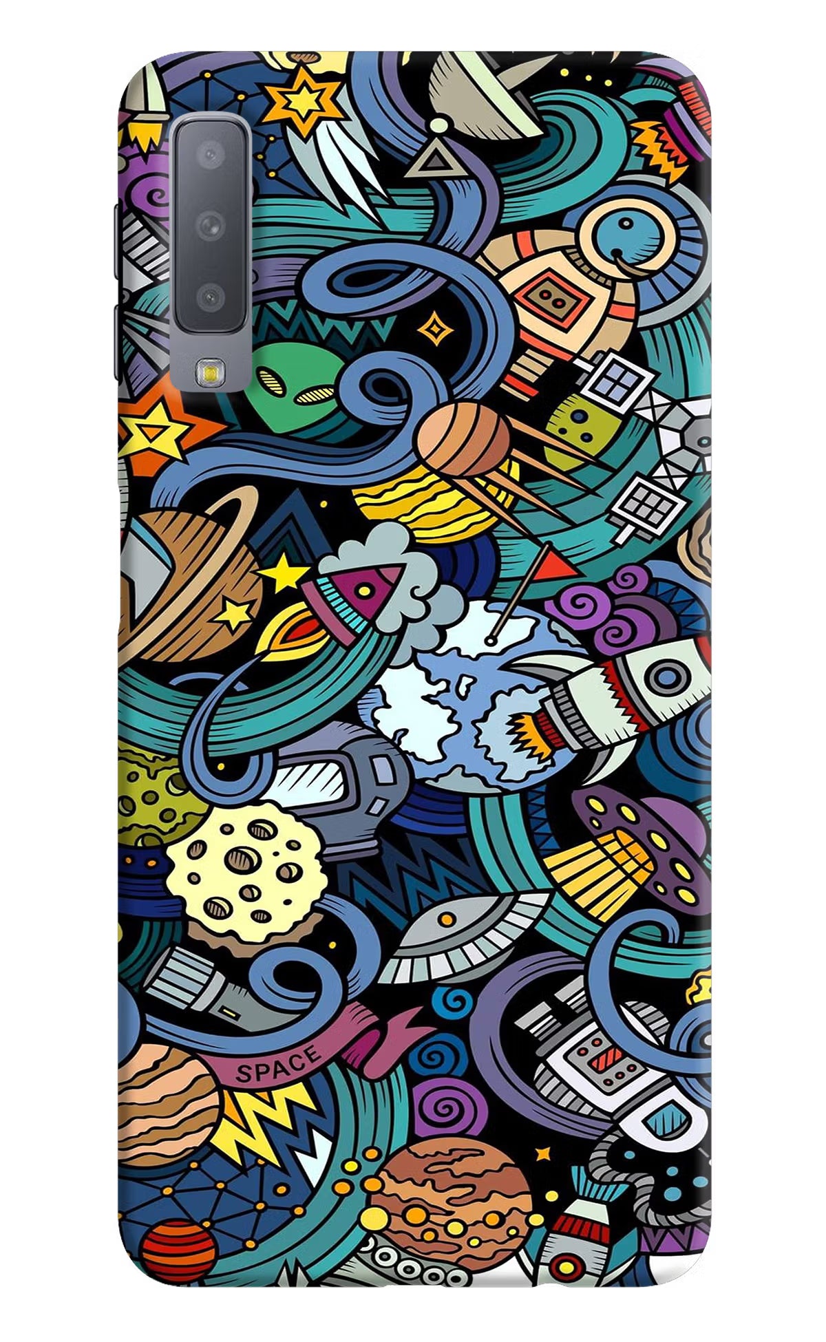 Space Abstract Samsung A7 Hard Case Back Cover by Casekaro