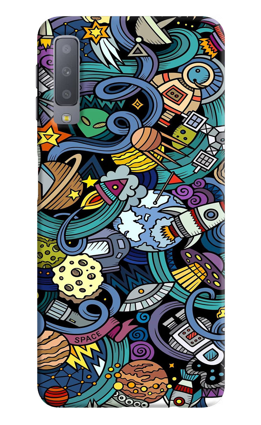 Space Abstract Samsung A7 Back Cover, Hard case