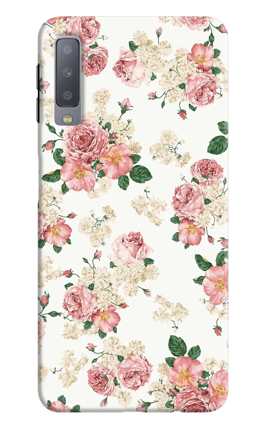 Flowers Samsung A7 Back Cover, Hard case