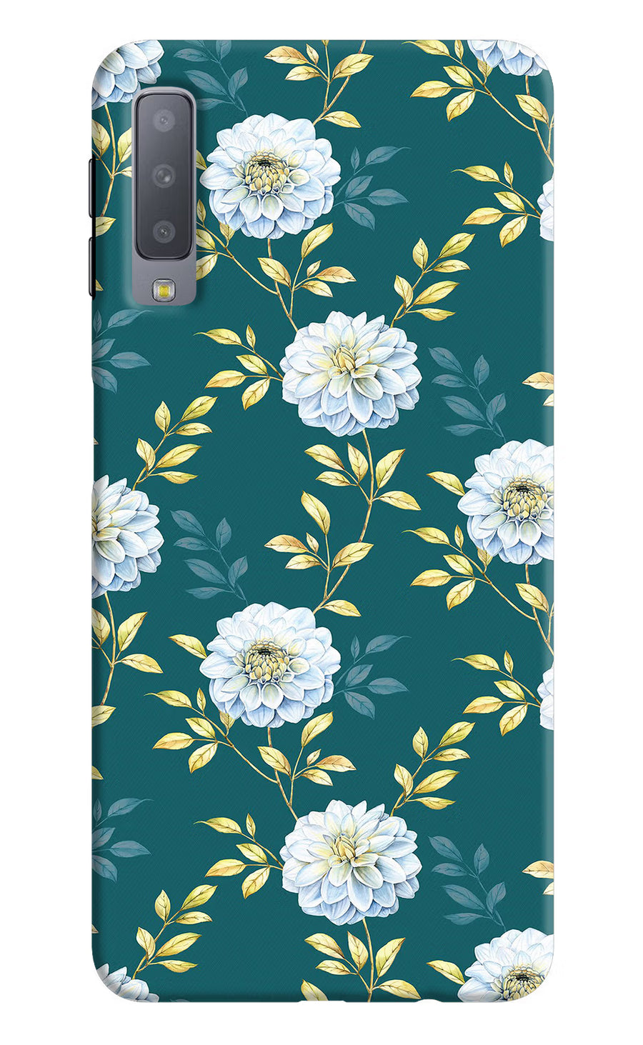Flowers Samsung A7 Back Cover, Hard case