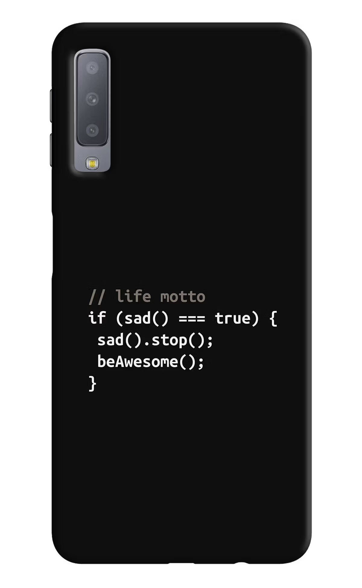 Life Motto Code Samsung A7 Hard Case Back Cover by Casekaro