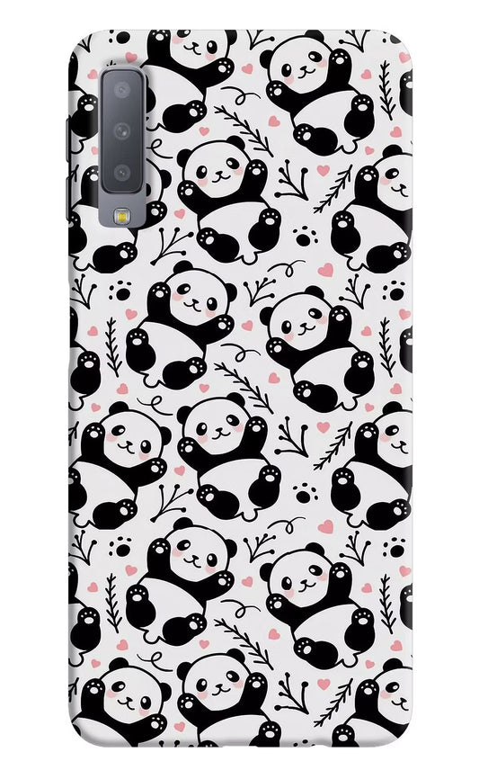 Cute Panda Samsung A7 Hard Case Back Cover by Casekaro