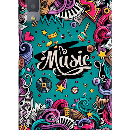 Music Graffiti Samsung A7 Hard Case Back Cover by Casekaro