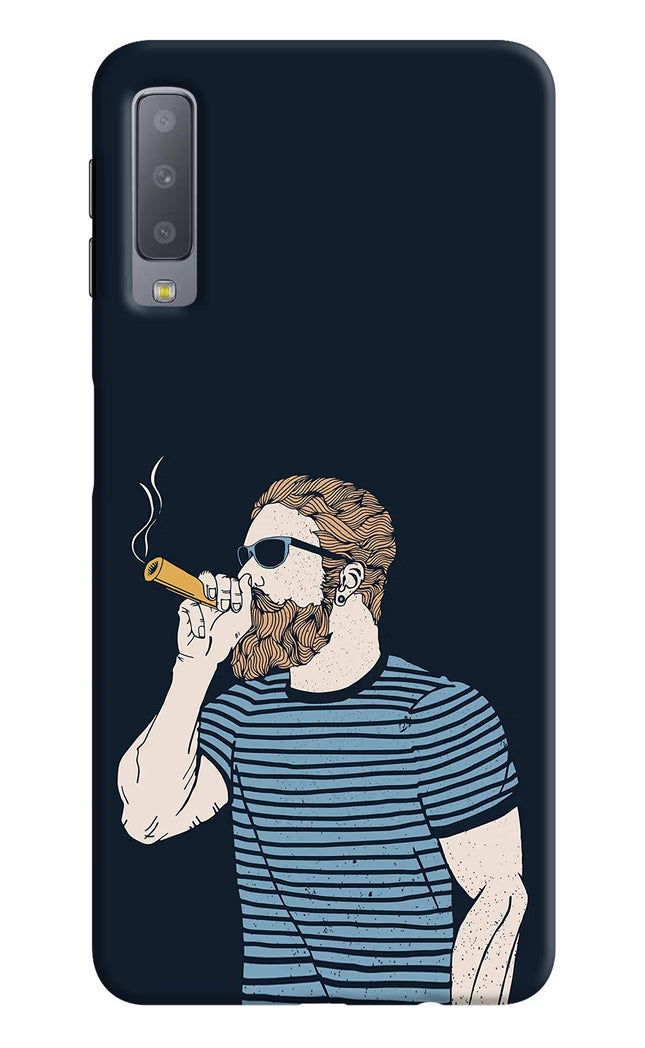 Smoking Samsung A7 Hard Case Back Cover by Casekaro
