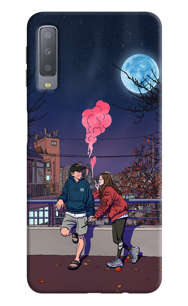 Chilling Couple Samsung A7 Hard Case Back Cover by Casekaro