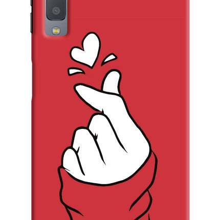 Korean Love Sign Samsung A7 Hard Case Back Cover by Casekaro
