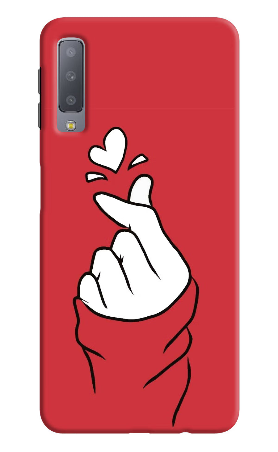 Korean Love Sign Samsung A7 Back Cover, Hard case