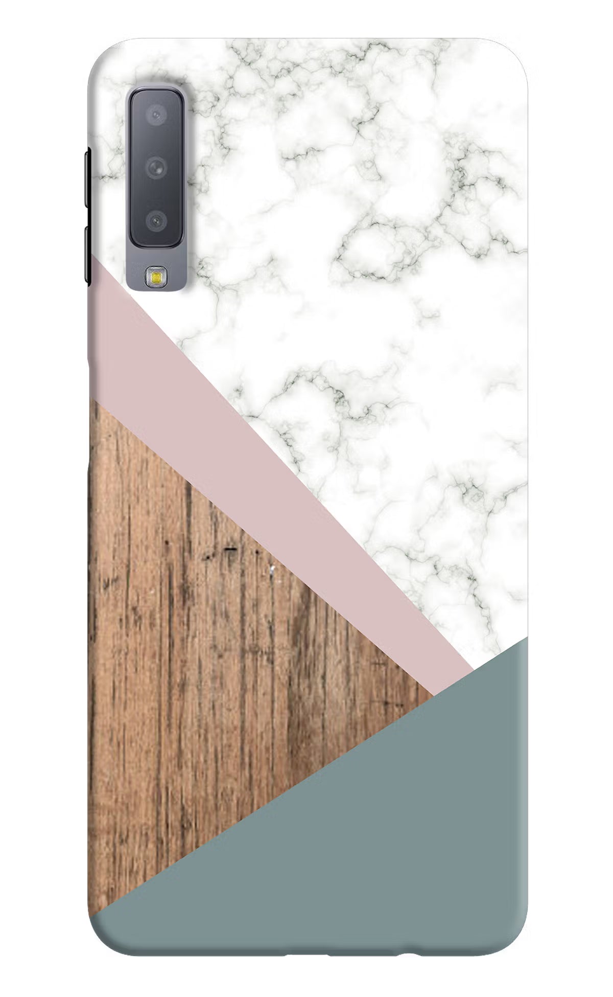 Marble wood Abstract Samsung A7 Hard Case Back Cover by Casekaro