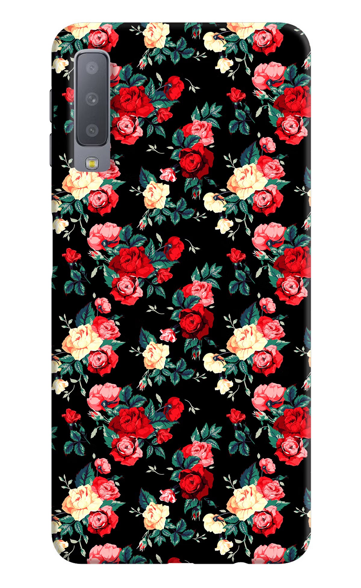 Rose Pattern Samsung A7 Hard Case Back Cover by Casekaro