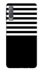 Black and White Print Samsung A7 Hard Case Back Cover by Casekaro