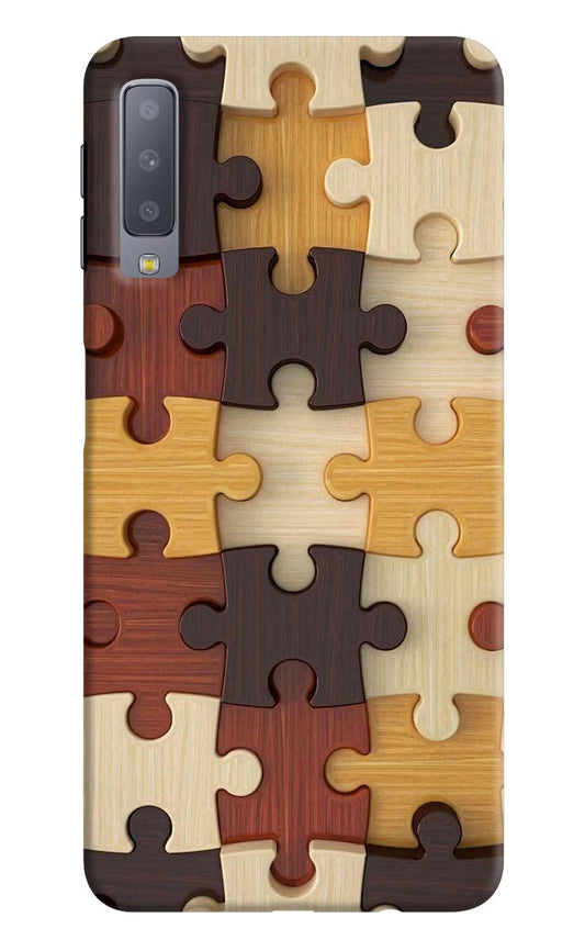 Wooden Puzzle Samsung A7 Hard Case Back Cover by Casekaro