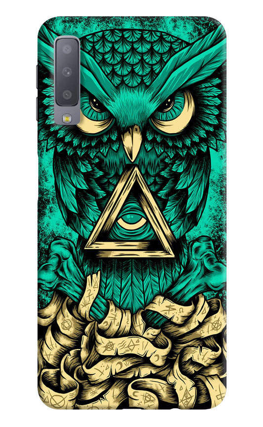 Green Owl Samsung A7 Hard Case Back Cover by Casekaro