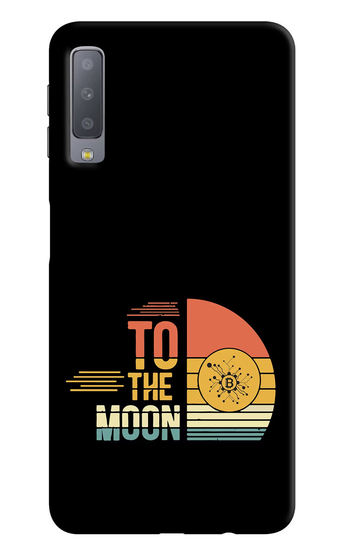 To the Moon Samsung A7 Hard Case Back Cover by Casekaro