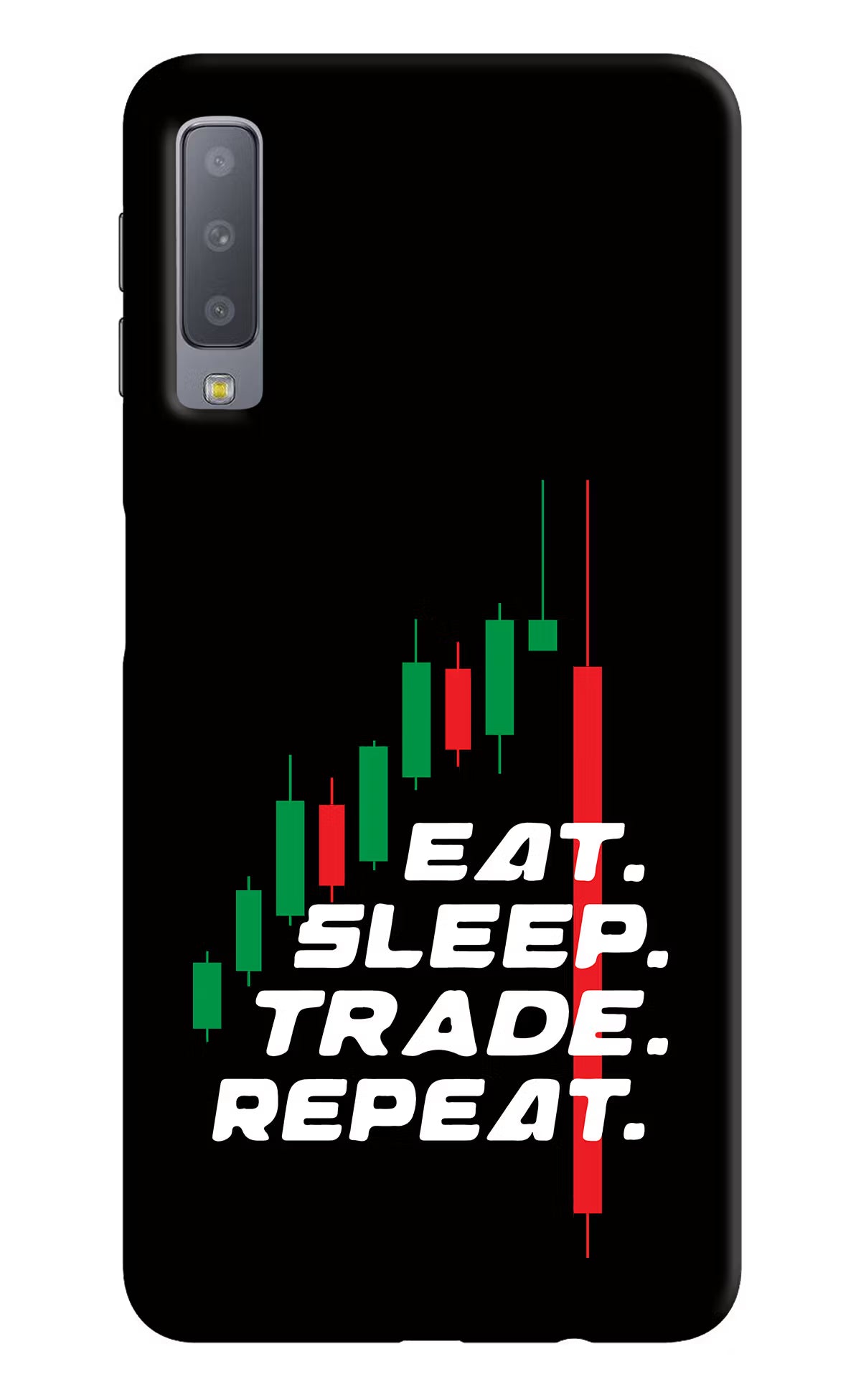 Eat Sleep Trade Repeat Samsung A7 Hard Case Back Cover by Casekaro