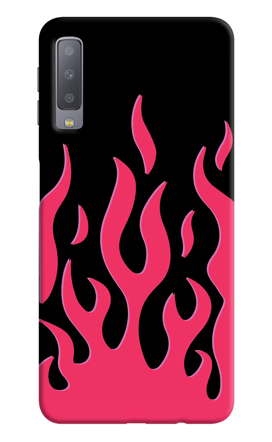 Fire Flames Samsung A7 Back Cover, Hard case
