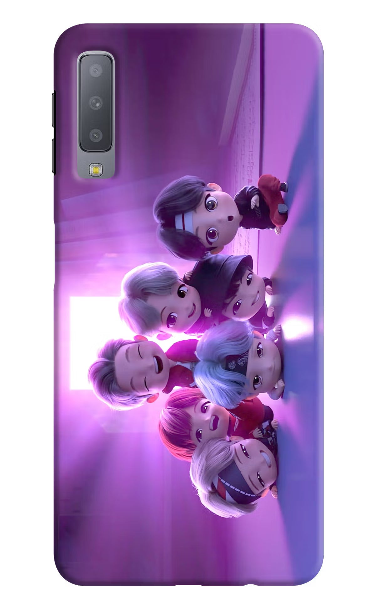 BTS Chibi Samsung A7 Hard Case Back Cover by Casekaro