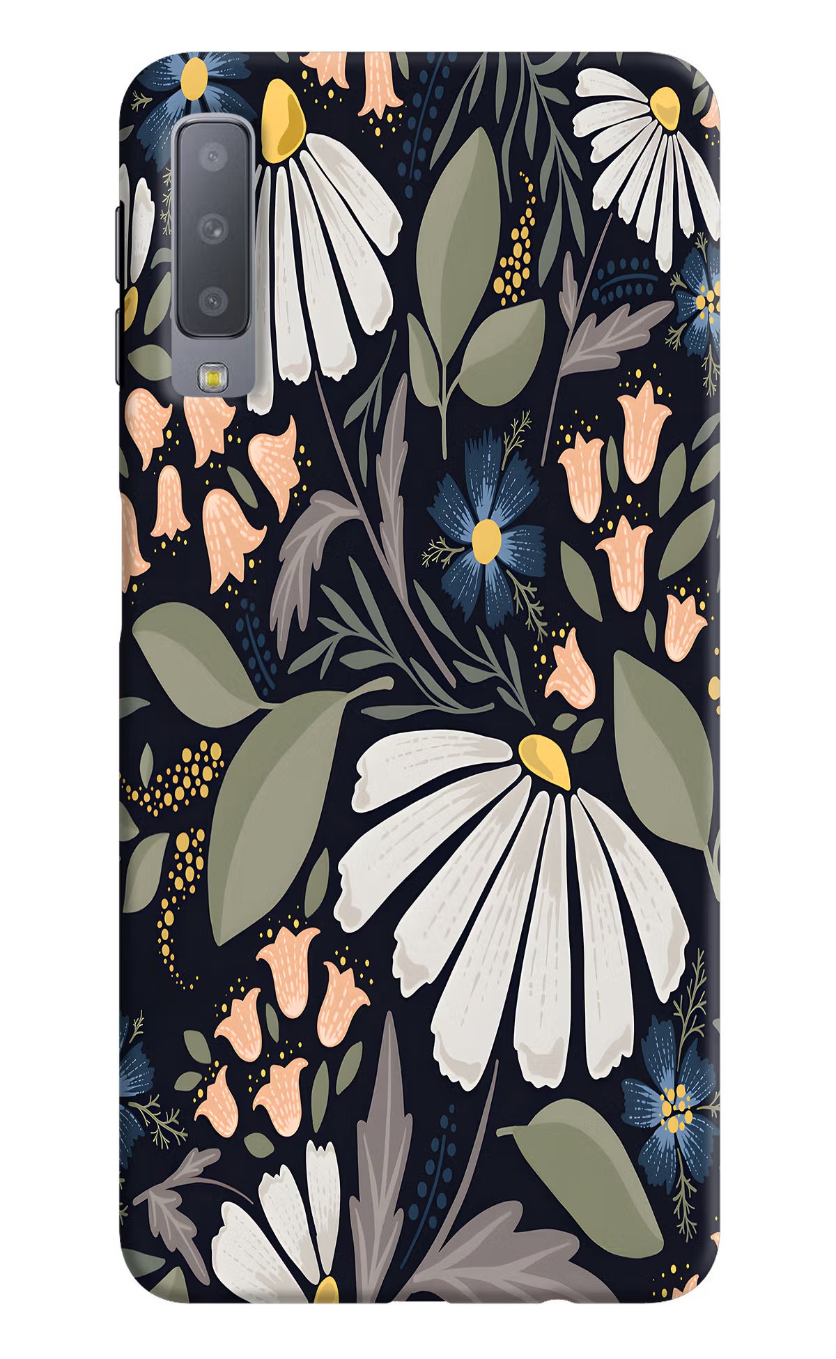 Flowers Art Samsung A7 Hard Case Back Cover by Casekaro