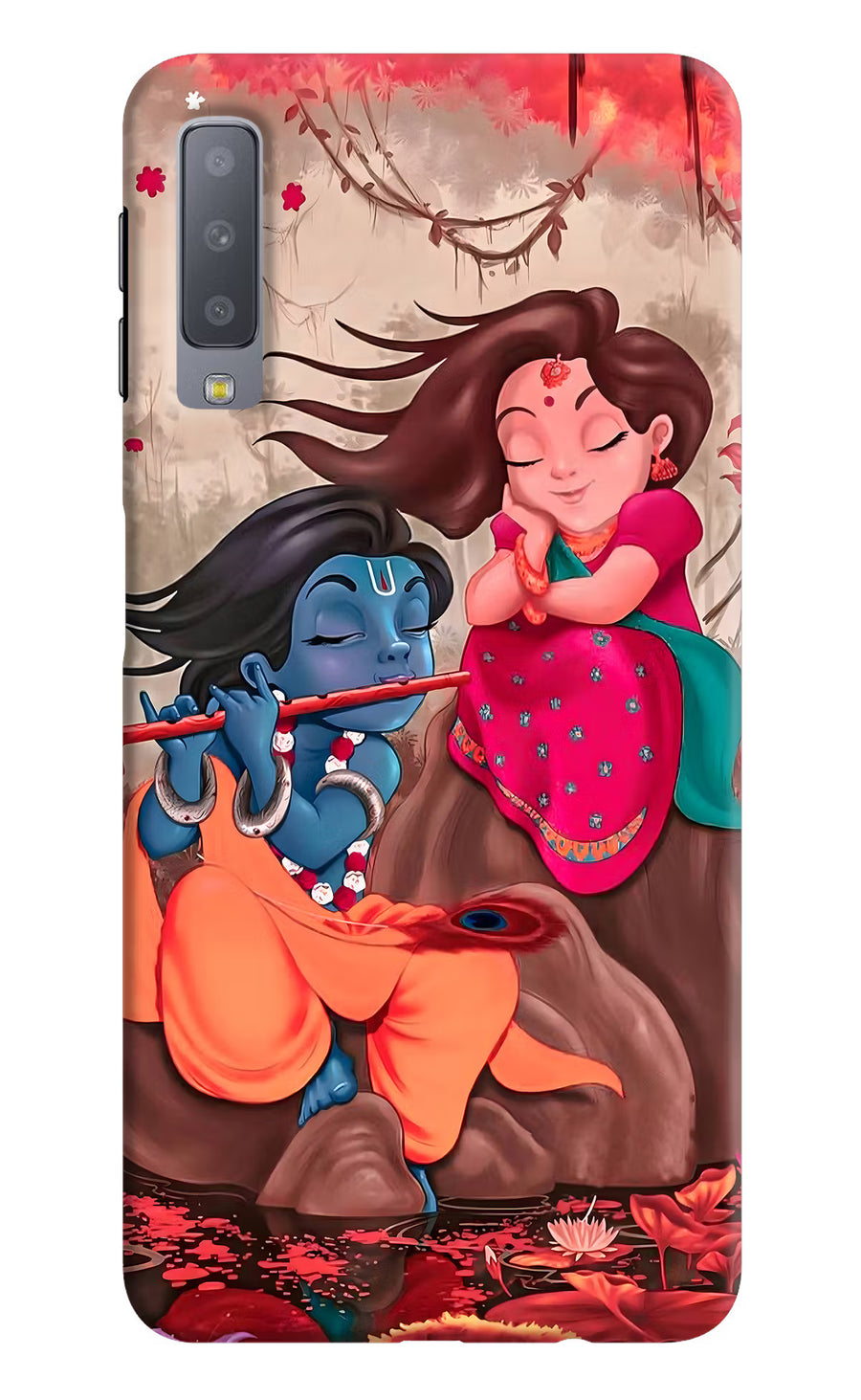 Radhe Krishna Samsung A7 Back Cover, Hard case