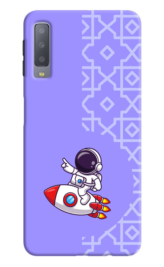Cute Astronaut Samsung A7 Hard Case Back Cover by Casekaro