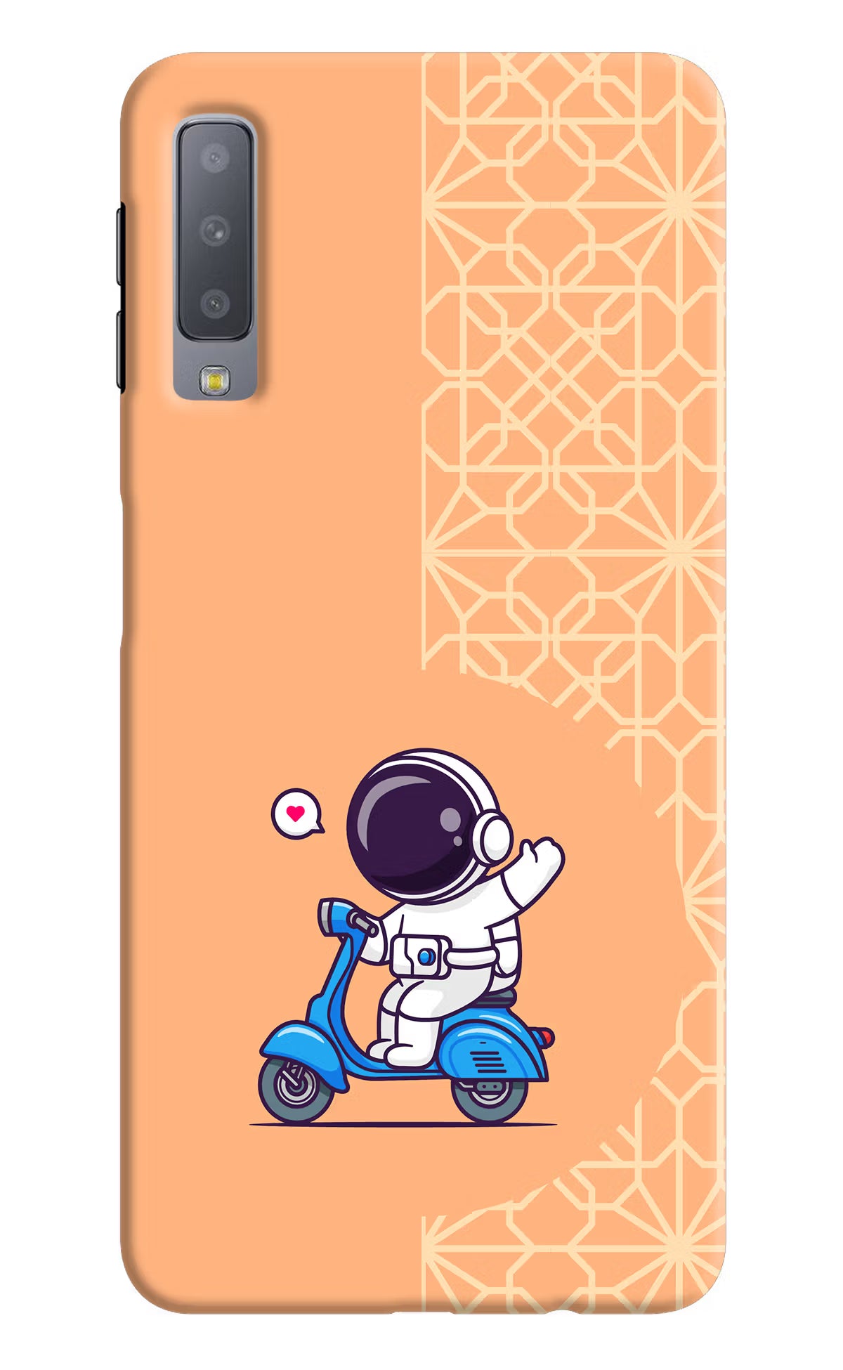 Cute Astronaut Riding Samsung A7 Hard Case Back Cover by Casekaro
