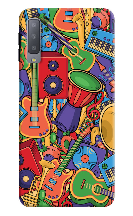 Music Instrument Doodle Samsung A7 Hard Case Back Cover by Casekaro