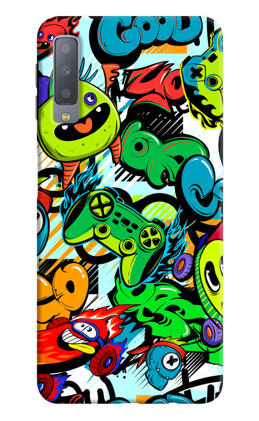 Game Doodle Samsung A7 Hard Case Back Cover by Casekaro