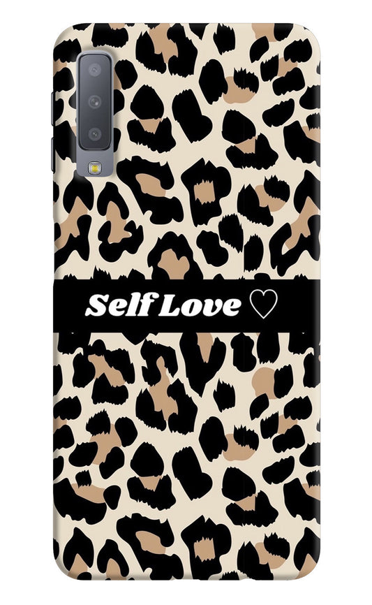 Leopard Print Self Love Samsung A7 Back Cover