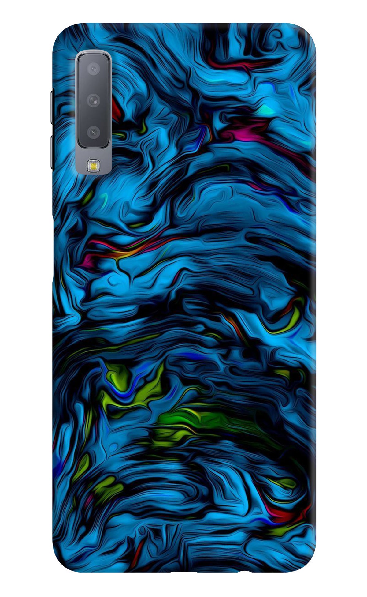 Dark Blue Abstract Samsung A7 Back Cover