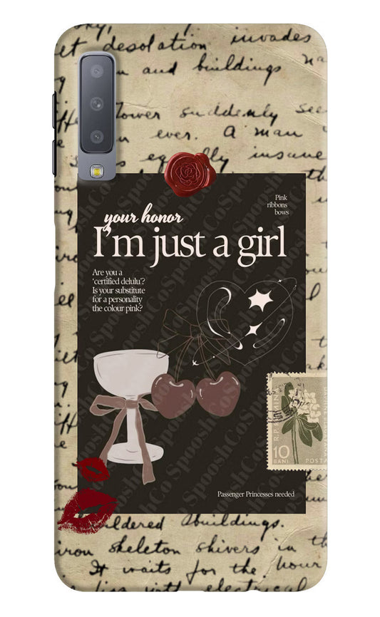I am just a girl Samsung A7 Back Cover