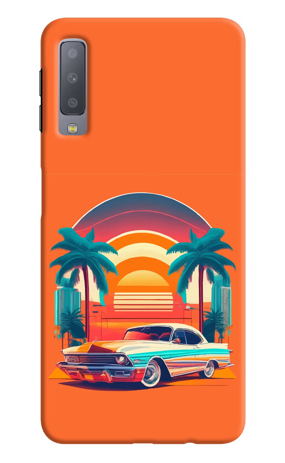 Palm Drive 80s Samsung A7 Hard Case Back Cover by Casekaro
