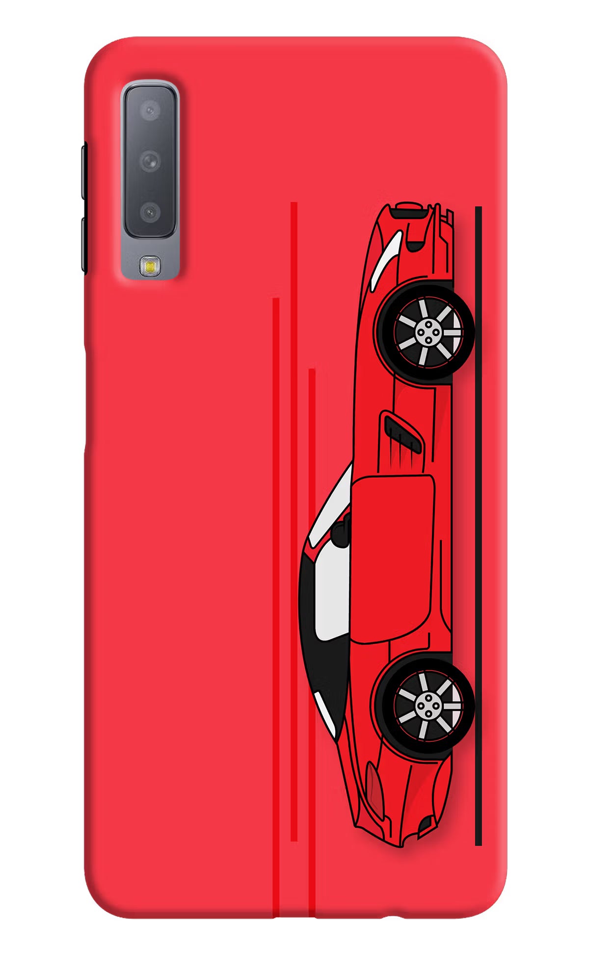 Red Velocity Samsung A7 Hard Case Back Cover by Casekaro