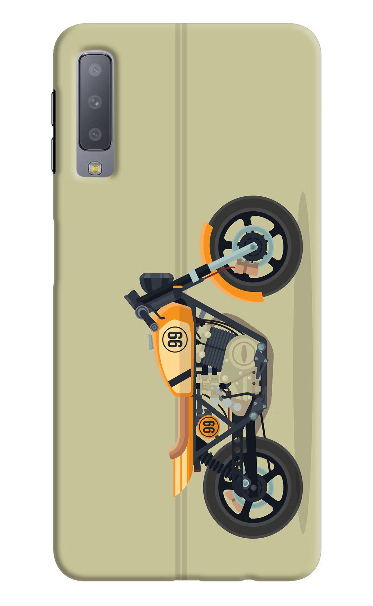 Vertical Speedster Samsung A7 Hard Case Back Cover by Casekaro