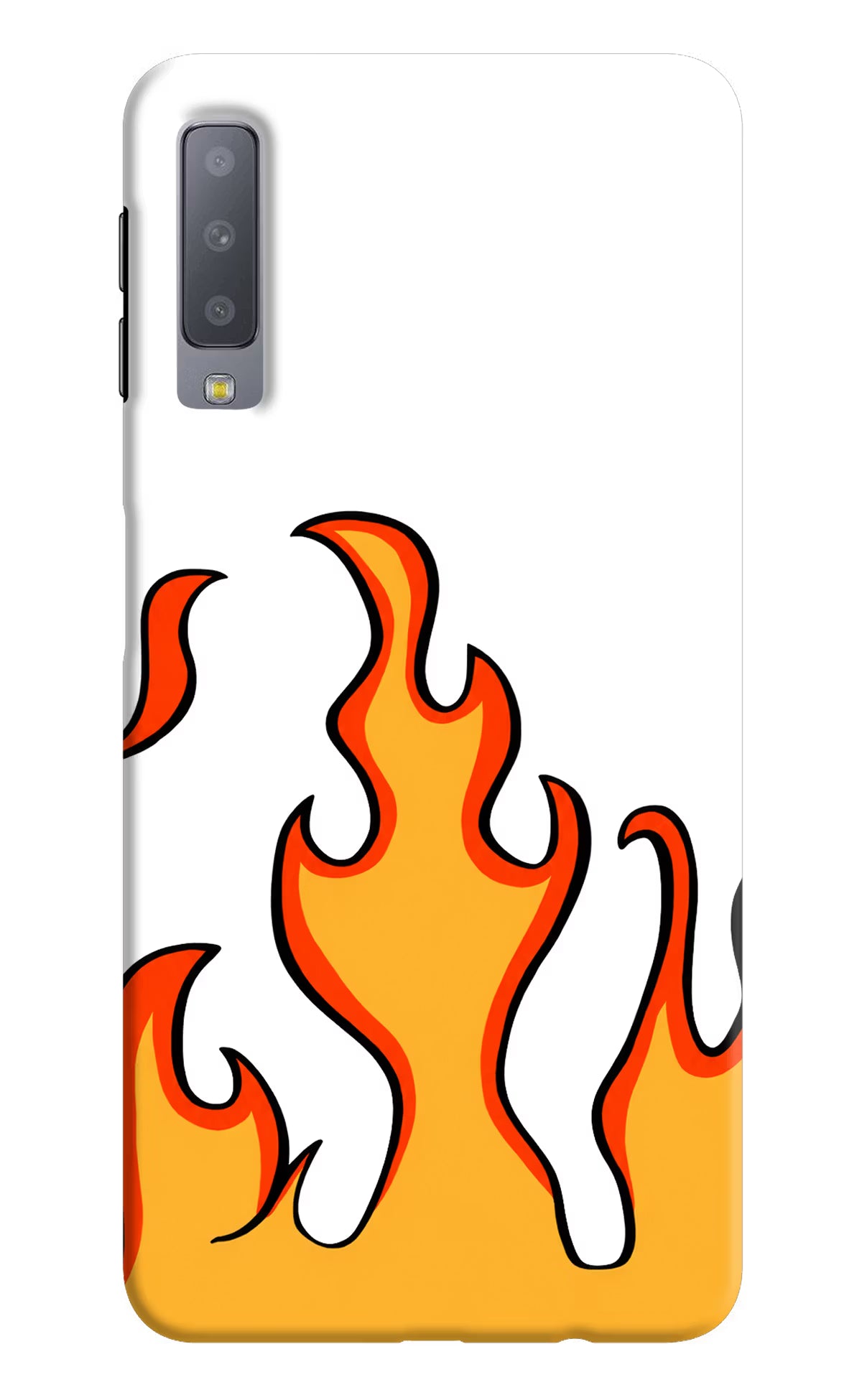 Fired Up – White Samsung A7 Hard Case Back Cover by Casekaro