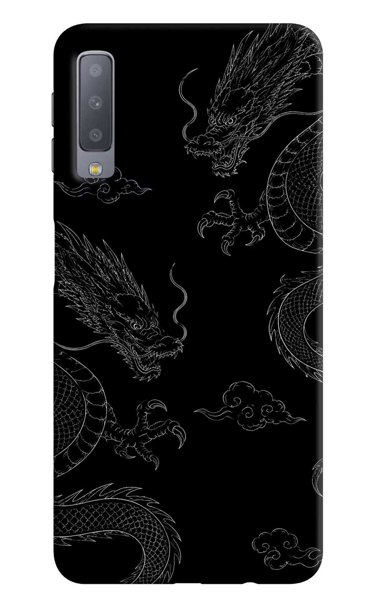 Twin Dragons Samsung A7 Hard Case Back Cover by Casekaro