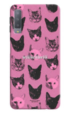 Pink Cats Samsung A7 Hard Case Back Cover by Casekaro