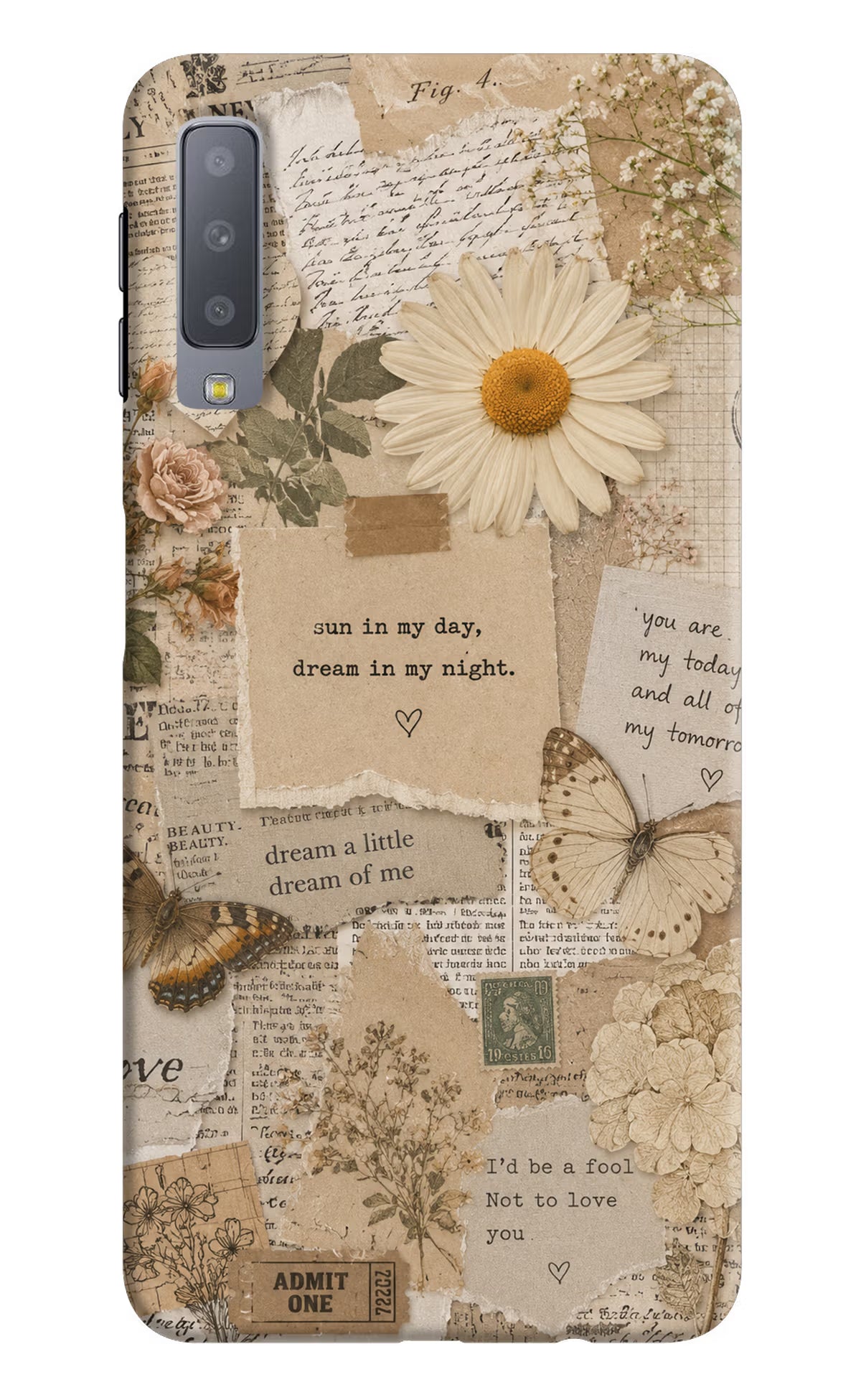 Vintage case Samsung A7 Back Cover