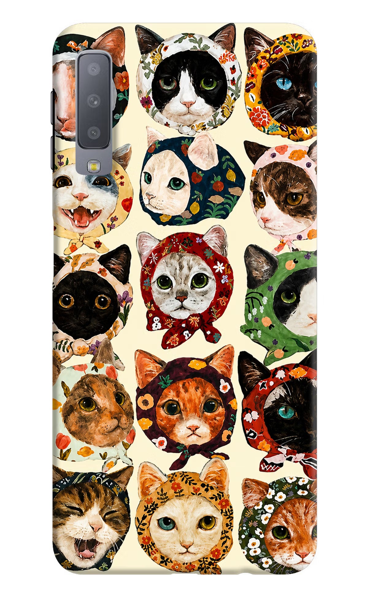 Cool Cat Samsung A7 Back Cover