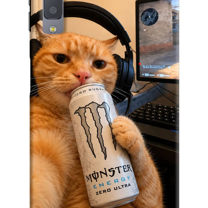 Gamer Cat Energy Samsung A7 Hard Case Back Cover by Casekaro