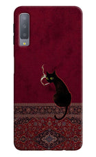 Midnight Cat Samsung A7 Hard Case Back Cover by Casekaro