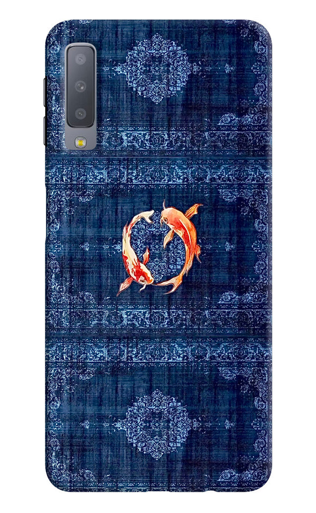 Koi Blue Samsung A7 Hard Case Back Cover by Casekaro