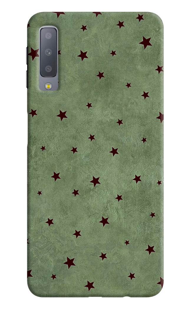 Green Stars Samsung A7 Hard Case Back Cover by Casekaro