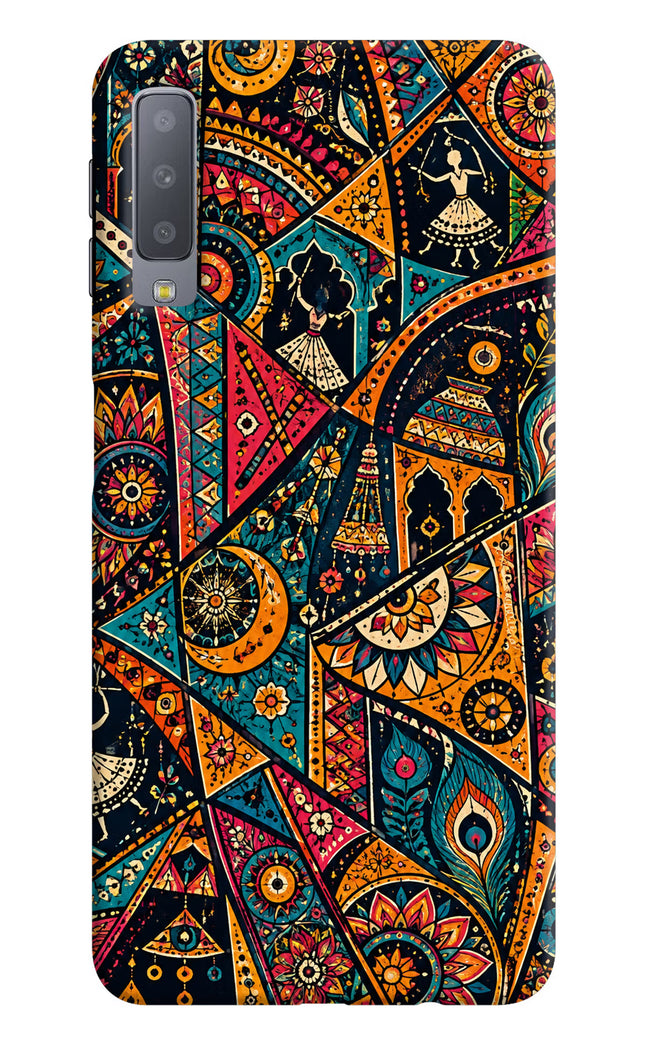 Folk Print Samsung A7 Hard Case Back Cover by Casekaro