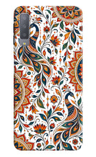 White Mayura Samsung A7 Back Cover