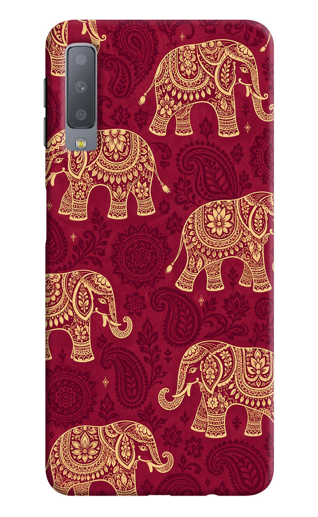 Maroon Elephant Samsung A7 Hard Case Back Cover by Casekaro