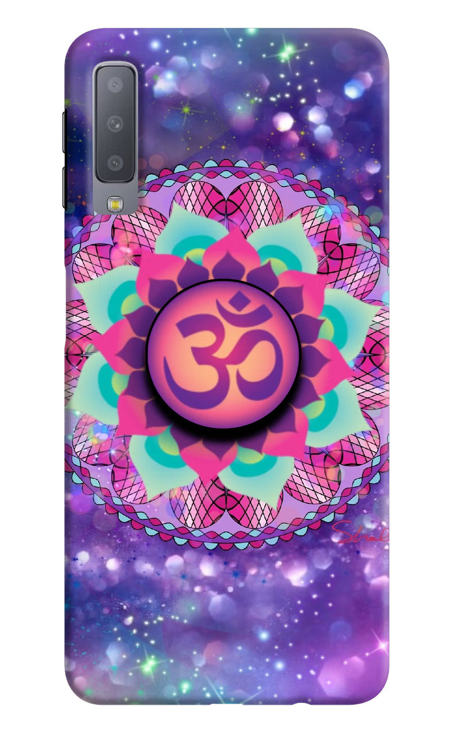 Om Purple Samsung A7 Pop Case, Hard case
