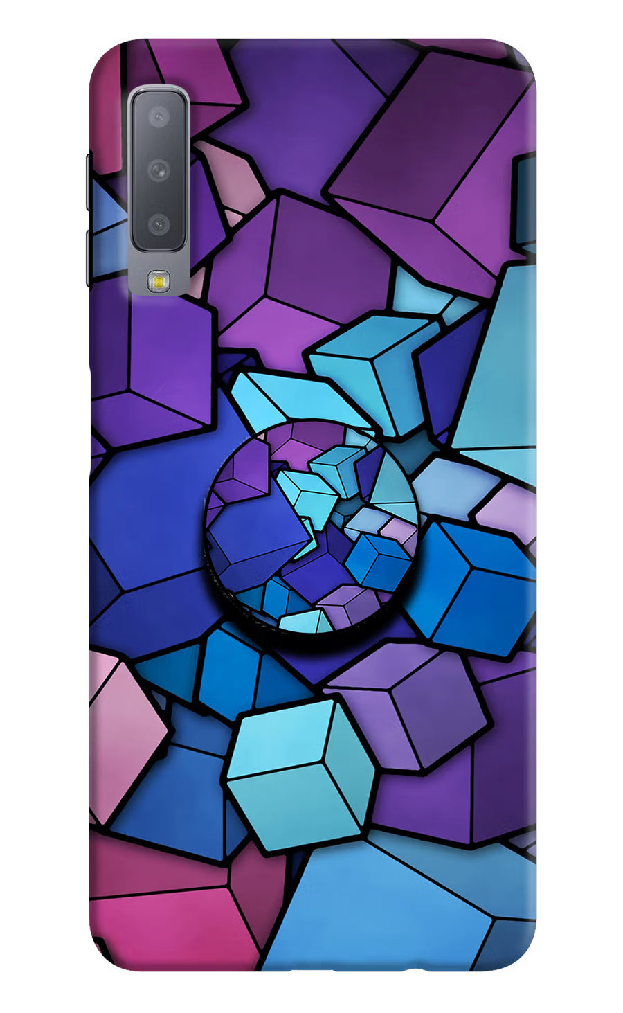 Cubic Abstract Samsung A7 Pop Case, Hard case